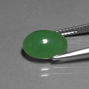 3.42캐럿 천연 그린 크리소프레이즈, 투명한, 10.8×8.5 mm, 투명/반투명