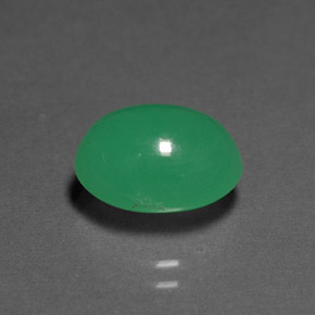 4.22캐럿 천연 그린 크리소프레이즈, 투명한, 11.2×9.1 mm, 투명/반투명