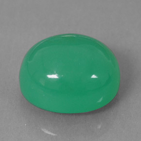 5.35캐럿 천연 그린 크리소프레이즈, 타원형 컷, 11.1×9.7 mm, 투명한