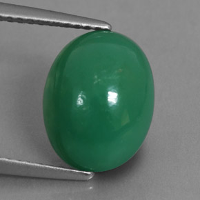 3.90캐럿 천연 그린 크리소프레이즈, 타원형 컷, 11.8×9.2 mm, 불투명체