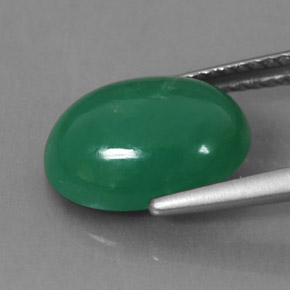 3.90캐럿 천연 그린 크리소프레이즈, 타원형 컷, 11.8×9.2 mm, 불투명체