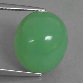 9.75캐럿 천연 그린 크리소프레이즈, 투명한, 14.2×12.2 mm, 투명/반투명
