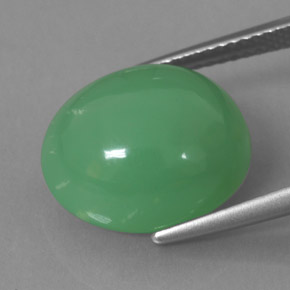 9.75캐럿 천연 그린 크리소프레이즈, 투명한, 14.2×12.2 mm, 투명/반투명