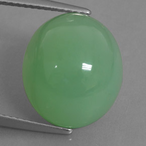 11.83캐럿 천연 그린 크리소프레이즈, 투명한, 14.5×12.7 mm, 투명/반투명