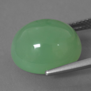 11.83캐럿 천연 그린 크리소프레이즈, 투명한, 14.5×12.7 mm, 투명/반투명