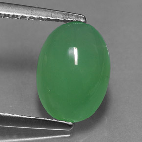 2.42캐럿 천연 그린 크리소프레이즈, 투명한, 10.4×7.5 mm, 투명/반투명