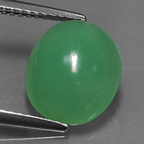 3.90캐럿 천연 그린 크리소프레이즈, 투명한, 11.2×9.8 mm, 투명/반투명