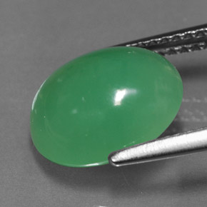 3.90캐럿 천연 그린 크리소프레이즈, 투명한, 11.2×9.8 mm, 투명/반투명