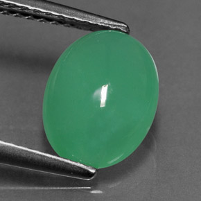 2.31캐럿 천연 그린 크리소프레이즈, 투명한, 10.1×7.7 mm, 투명/반투명