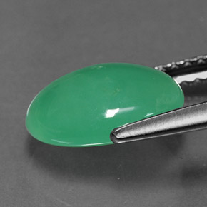 2.31캐럿 천연 그린 크리소프레이즈, 투명한, 10.1×7.7 mm, 투명/반투명