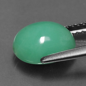 2.84캐럿 천연 그린 크리소프레이즈, 타원형 컷, 9.5×7.9 mm, 불투명체