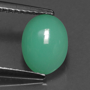 1.47캐럿 천연 그린 크리소프레이즈, 타원형 컷, 8.9×6.7 mm, 투명한