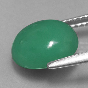 3.14캐럿 천연 그린 크리소프레이즈, 타원형 컷, 9.9×8.6 mm, 투명한