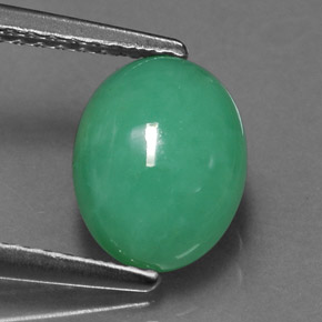 1.92캐럿 천연 그린 크리소프레이즈, 타원형 컷, 8.9×7 mm, 투명한