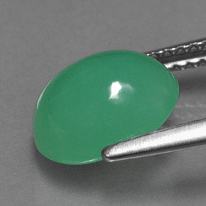2.69캐럿 천연 그린 크리소프레이즈, 투명한, 9.7×8 mm, 투명/반투명