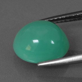 4.62캐럿 천연 그린 크리소프레이즈, 타원형 컷, 10.7×9.5 mm, 투명한