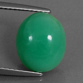 4.67캐럿 천연 그린 크리소프레이즈, 타원형 컷, 11×9.3 mm, 불투명체