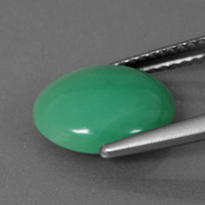 2.78캐럿 천연 그린 크리소프레이즈, 타원형 컷, 10.9×9.5 mm, 불투명체