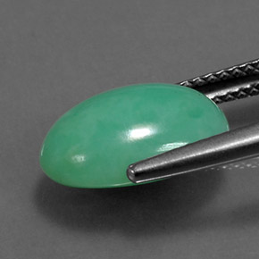 4.43캐럿 천연 그린 크리소프레이즈, 타원형 컷, 12.7×8.8 mm, 불투명체