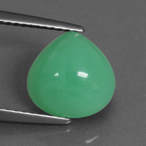 2.60캐럿 천연 그린 크리소프레이즈, 배 모양, 9.5×9.4 mm, 투명한
