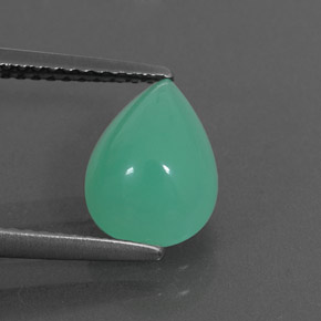 1.94캐럿 천연 그린 크리소프레이즈, 배 모양, 10×7.3 mm, 투명한