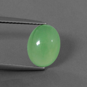 2.20캐럿 천연 그린 크리소프레이즈, 투명한, 9.7×7.5 mm, 투명/반투명