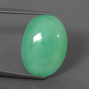 11.64캐럿 천연 그린 크리소프레이즈, 타원형 컷, 18×13.2 mm, 불투명체