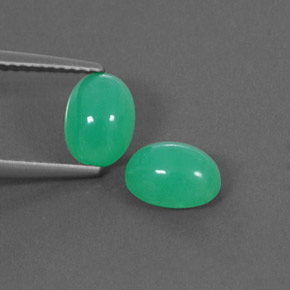 캐럿 천연 그린 크리소프레이즈 보석, 투명한, 7.2×5.2 mm, 투명/반투명