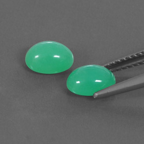 캐럿 천연 그린 크리소프레이즈 보석, 투명한, 7.2×5.2 mm, 투명/반투명