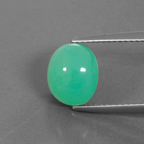 2.83캐럿 천연 그린 크리소프레이즈, 타원형 컷, 8.9×8 mm, 불투명체