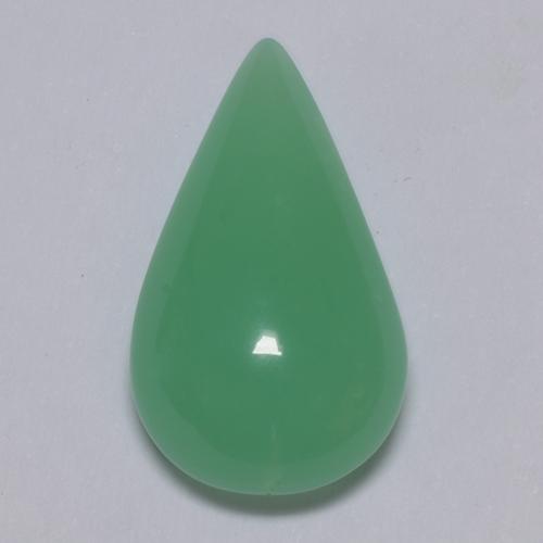 5.70캐럿 천연 토끼풀 그린 크리소프레이즈, 배 모양, 17.2×10 mm, 투명한