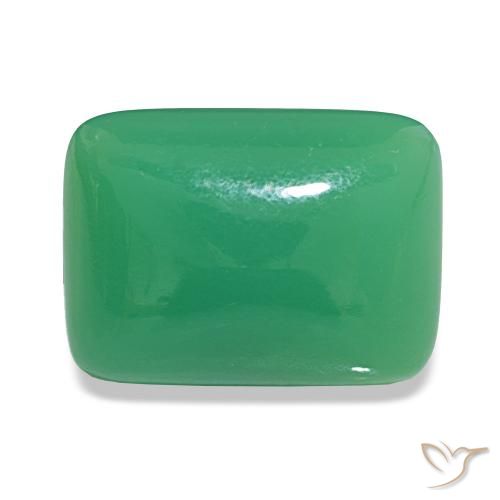 8.79캐럿 천연 라이트 바질 그린 크리소프레이즈, 바게트, 불투명체