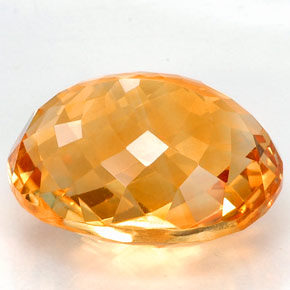 22.90캐럿 천연 골든 옐로우 시트린, 타원형 컷, 19.8×15.8 mm, VVS