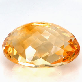 25.65캐럿 천연 골든 옐로우 시트린, 타원형 컷, 21.7×15.9 mm, VVS