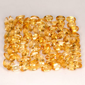 캐럿 천연 골든 옐로우 시트린 보석, 타원형 컷, 4.8×3.1 mm, VVS