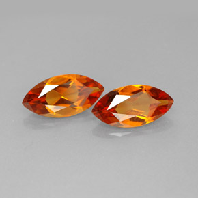 캐럿 천연 마데이라 시트린 보석, 마퀴즈, 10.3×5.2 mm, VVS-VS