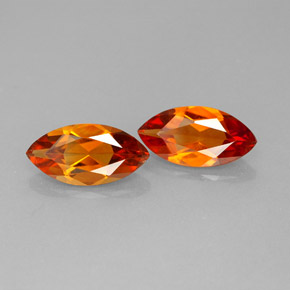 캐럿 천연 마데이라 시트린 보석, 마퀴즈, 10.3×5.2 mm, VVS-VS