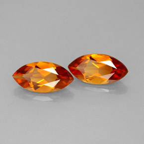 캐럿 천연 마데이라 시트린 보석, 마퀴즈, 10.2×5.1 mm, VS