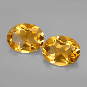 캐럿 천연 골든 옐로우 시트린 보석, 타원형 컷, 10.1×8 mm, VVS