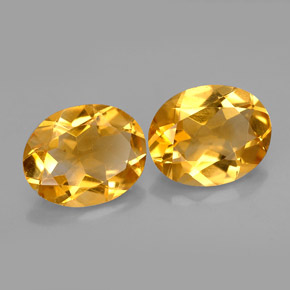 캐럿 천연 골든 옐로우 시트린 보석, 타원형 컷, 10.1×8 mm, VVS