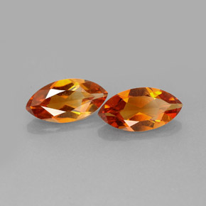 캐럿 천연 오렌지 시트린 보석, 마퀴즈, 9.9×5.1 mm, VS