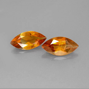 캐럿 천연 오렌지 시트린 보석, 마퀴즈, 10.2×4.9 mm, VS