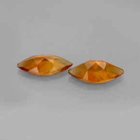 캐럿 천연 오렌지 시트린 보석, 마퀴즈, 10.2×4.9 mm, VS