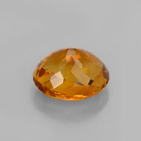 2.06캐럿 천연 옐로우 오렌지 시트린, 타원형 컷, 8.9×7.6 mm, VVS-VS