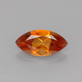 0.88캐럿 천연 옐로우 오렌지 시트린, 마퀴즈, 10×5.1 mm, VVS-VS