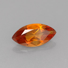 0.88캐럿 천연 옐로우 오렌지 시트린, 마퀴즈, 10×5.1 mm, VVS-VS