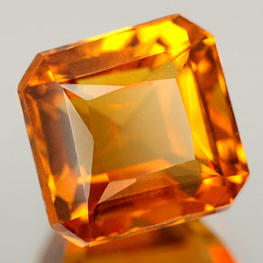 3.00캐럿 천연 마데이라 시트린, 에메랄드 컷, 8.1×7.9 mm, VS