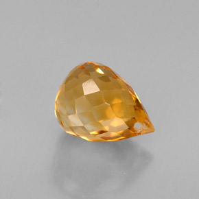 1.96캐럿 천연 골든 옐로우 시트린, 브리올레트, 8.4×6.3 mm, VVS-VS