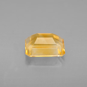 2.22캐럿 천연 골든 옐로우 시트린, 에메랄드 컷, 9×6.9 mm, VVS-VS