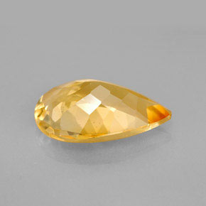 4.37캐럿 천연 골든 옐로우 시트린, 배 모양, 15.1×10.1 mm, VVS